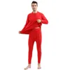 Sous-vêtement thermique pour hommes, ensemble en peluche Double face en velours allemand avec col mi-haut, chaleur, grande taille 3XL-7XL, collection hiver