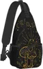 Mochila Golden Frog Moon Sling Bag Crossbody Pecho Daypack Ligero Casual Hombro Para Hombres Mujeres Viajes Senderismo