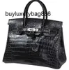 Leather Handbag Desiger 50cm Black large 2023 Capacity Business 50 Fitness L lh
