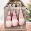 Juldekorationer jul ansiktslös docka hängande ornament juldekoration xmas träd gnome hängen noel dekor navidad natal nyår 2024 x1020