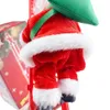 Kerstdecoraties Elektrische klimladder Santa Claus Music Doll Ornament Decoration voor Home Tree Hanging Decor Year cadeau 231019