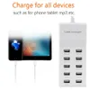 Зарядные устройства для сотовых телефонов 10 USB-разветвитель зарядной станции 60 Вт Мобильный концентратор Smart IC Charge Universal для Mp3-планшетов и т. д. 231019