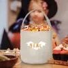 Borsa per dolcetto o scherzetto personalizzata Nome personalizzato Secchiello per caramelle per feste di Halloween Borse per pipistrelli fantasma Cestino per biscotti portatile Regalo per bambini 220923