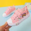 Flat Shoes Children's Spring Canvas Shoes Cartoon Graffiti Casual For Girls Comfort Fashion Kids Tennis Sneakers 231019
