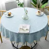 Nappe ronde en lin uni avec housse à pampilles, pour salle à manger, café, salon, maison, Obrus Tafelkleed, manteau de mesa 231019