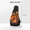 Sacs Duffel Orange Basketball Chest Bag Rétro Portable Out Cross Multi-Style