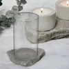 Candle Holders 3 Pcs Windproof Lampshade Home Holder Tabletop Decor Shades Clear Glass Covers Candles Bulk Supplies Bracket
