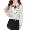 Women's Blouses Autumn And Winter Long-Sleeved UnderShirt Clothing 2023 Bottoming Shirt Lace Temperament Top Office