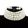Necklace Earrings Set Beautiful Faux Pearl Jewelry Female Beaded Women Dangle Dress Up