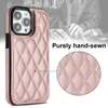 Luxuriöse prismatische Leder-Kartenhalter-Mappenhülle für iPhone 15 Pro Max 14 13 12 11 XR XS X Flip Stand Phone Cover Funda