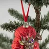 Décorations de Noël Décoration de Noël Animal de dessin animé mignon sur couronne Elk Ours Arbre de Noël Pendentif Résine Artisanat Fond Tenture murale x1020