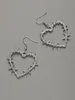 Jewelry Boxes Barbed wire heart earrings gothic barbed jewelry biker black drop metal rose 231019
