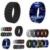 Bandringar 2021 Sile Rings Tire Tread Design Rubber Wedding Bands for Men 9.0mm bred med Groove Flexible Ring Smycken Ring DHN3G