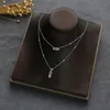 Chokers Fashion Lucky Bead Geometric Pendant Necklace Gold Silver High Quality Zircon Choker for Women Jewelry Gift 231020