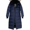 Womens Long Down Parkas Puffer Outwear Coats Thick Warm Hooded Coat Womens Windproof Embroidery Causal Outerwear Parka