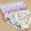 Calcinha feminina de cetim de seda, roupa íntima respiratória feminina, pacote com 6 peças, calcinhas femininas 2011121938