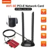 Wi Fi Finders 5374Mbps WiFi 6e Adapter Wireless PCI E Bluetooth 5 2 Tri Band Network WiFi PCIE Hanna 2 4G 5G 6G 802 11AX للكمبيوتر 231019