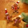 Christmas Decorations 3 Christmas fuzzy gingerbread doll Christmas tree pendant New Year children's gift pendant Christmas decoration x1020