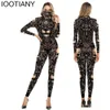 Sexy Elastic Bodysuit Halloween Cosplay Stage Costume Leopard 3d Printed Playsuit Fiess Women Gym Sport Bodycon Jumpsuits 2023