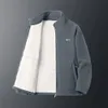 Мужские жилеты, мягкая зимняя куртка с полной молнией для выступлений из горного флиса, плюшевая и утолщенная мужская уличная куртка больших размеров для мужчин 231020