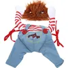 Hondenkleding Halloween-kostuums Dodelijke huisdier Chucky-pop Grappig aankleden Katten Eng en griezelig Custome-kleding voor kleine honden