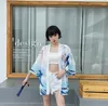 Vêtements ethniques Style japonais Wave Print Samurai Kimono Streetwear Hommes Femmes Cardigan Harajuku Robe Vêtements 2023 Summer Beach Yukata