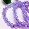 Link Bracelets 8mm Natural Faceted Aquamarine Bracelet Reiki Gemstone Fashion Jewelry Fengshui Women Healing Lucky Energy Gift 1pcs