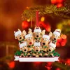 Decorazioni natalizie Personalizzate Famiglia di cervi Albero di Natale Ornamento Ciondolo 2023 Simpatici renne Artigianato Natale gentile x1020