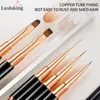 Make-up-Tools Doppelkopf Nail Art Liner Malerei Pinsel dünne Streifen Linie Zeichenstift DIY UV Gel Potherapie Maniküre Zubehör Werkzeug 231020