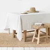 Toalha de mesa 100 pura linho cor sólida capa de tecido natural toalha de mesa para cozinha sala de jantar festa feriado decoração de mesa 231019