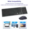 Tangentbordsmuskombinationer Uppladdningsbara och kombinationer ryska hebreiska trådlösa kompakt Slim Silent Set for Laptop PC Computer 231019