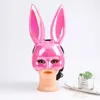 Boule de maquillage d'halloween oreilles de lapin, demi-masque facial, accessoires de carnaval pour fille, Bar, déguisement de fête