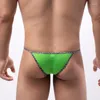 Трусы мужские Cueca Masculina Трусы с леопардовым краем Heren Strak Slip Uomo Сексуальное микро нижнее белье Половина спины Бикини Ropa Интерьер Hombre Эротика