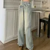 Jeans da donna Vintage donna a vita alta Streetwear moda coreana abbigliamento femminile gamba dritta donna 2023 pantaloni vestiti Y2k