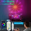 Décorations de Noël Smart RGB Feu d'artifice Lampe de nuit à distance DIY LED Light Strip Music Sync Magic Color Ambient 2023 Lights Home Decor 231019