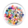 Jouets de dentition Silicone Bead vente en gros 500 pièces/lot perles de Silicone 12mm 15mm forme ronde bébé anneau de dentition Silicone sans BPA bricolage accessoire de dentition 231020