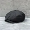 Berets Retro Britischer Stil Sboy Cap Männer Ascot Schwarz Grau Männlich Frühling Sommer Vintage Marke Achteckige Flache