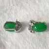 Ohrhänger Damen-Ohrring aus feiner grüner natürlicher Jade