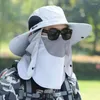 Bérets chapeaux de soleil d'été UV Protection de la chasse à la chasse à rasoir à pas vif respirant avec un cou amovible