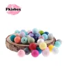 Tänder leksaker fkisbox 500 st silikon 15 mm runda lösa pärlor baby teether pacifier kedja tillbehör tand ammsjuksköterska tugggången present DIY BPA gratis 231020