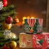 Presentförpackning 24st juldag advent kalender presentlåda jul godis kakor låda kraft papper presentförpackningslåda gott år 7x7x7cm 231020