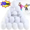 Juldekorationer 20/10/5st White Snowflake Christmas Ball Hanging Ornament Diy Crafts Xmas Tree Foam Balls Pendant Round New Year Decor for Home X1020