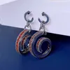 Dangle Earrings EYER Ness Luxury Circle Geometry Fashion Super Cubic Zirconia Women Engagement Bridal Earring Jewelry Bohemia