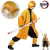 Cosplay anime demon slayer agatsuma zenitsu cosplay traje kimetsu não yaiba quimono uniforme roupas crianças adultos comic-con festa hallween