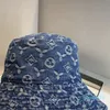 Szaliki Zestawy Brim Hats kowboj wiadra kapelusz swobodny luksus unisex czapki kobiety designerskie czapki na ulicę Casquette dżinsowy nadruk menu czapka męska czapka