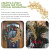 装飾的な花シミュレーションレッドフルーツウォールハンギングクリスマスベリーペンダントテーブルデコレーションホリーコーンフォームリースフロントドア