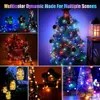 Decorações de Natal USB RGBIC LED String Lights WS2812B sk6812 RGB Bluetooth Música LED Luz Full Color Endereçável Individualmente 5V 231019