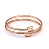 Mężczyźni Kobiety Charm Mankiety Banles Bracelets Prosta moda okrągła różowa złota łańcuch link opakowanie bransoletki sportowe biżuteria 284f