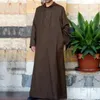 Ethnic Clothing Islamic Men's Clothes Dress Robe Muslim Style Hoodies Saudi Arab Long Sleeve Kaftan Jubba Thobe Dubai Middle East