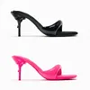 Slippers Autumn Women's Shoes Pink Style High-heeled Sandals Shaped With Sexy Open-toed And